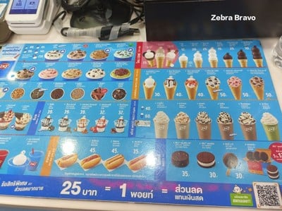 ป้ายราคาหรือสมุดเมนู