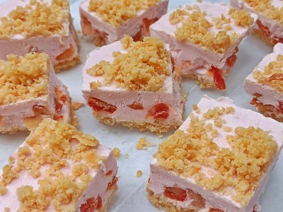 วิธีทำ Strawberry cheese pie 🍓