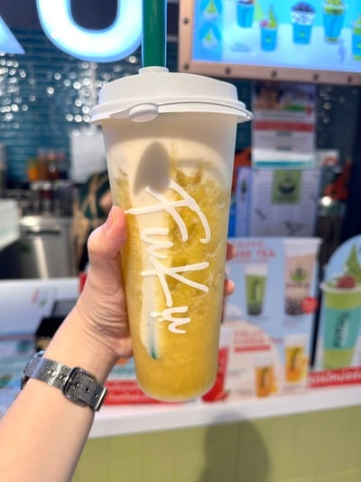 ชาครีมชีสมะม่วงพีช