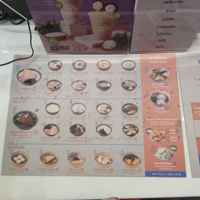 ป้ายราคาหรือสมุดเมนู