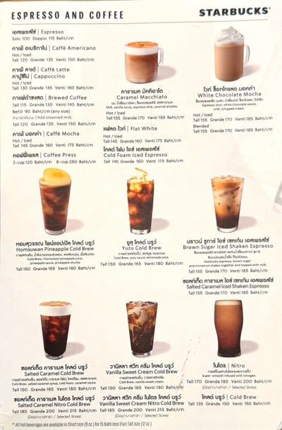 ป้ายราคาหรือสมุดเมนู