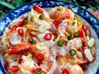 วิธีทำ ไข่เบียดกุ้ง 🍤🍳 วิธีทำ ไข่เบียดกุ้ง 🍤🍳