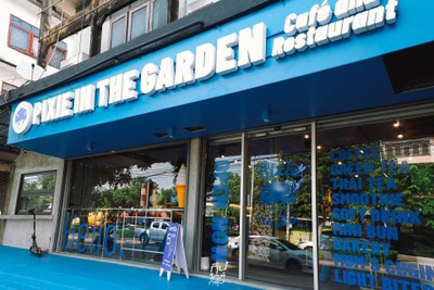 Pixie in the garden Café