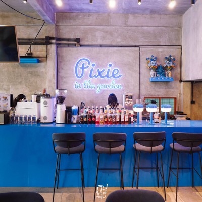 Pixie in the garden Café