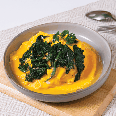 ข้าวไข่ข้นผักโขม (มังสวิรัติ)