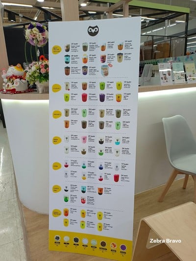 ป้ายราคาหรือสมุดเมนู