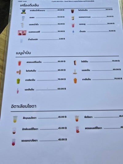 ป้ายราคาหรือสมุดเมนู