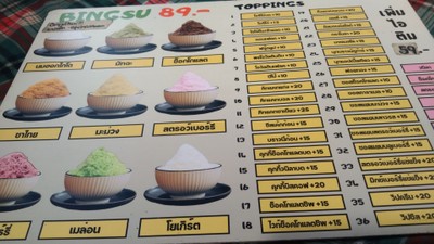 ป้ายราคาหรือสมุดเมนู