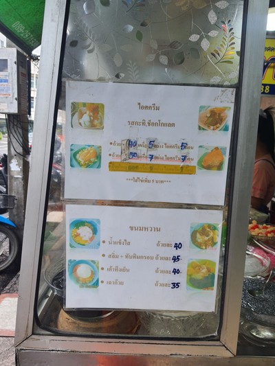 ป้ายราคาหรือสมุดเมนู