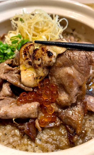 ข้าวอบทรัฟเฟิลเนื้อออสเตรเลียฟัวกราส์