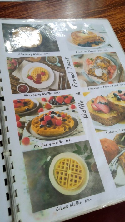 ป้ายราคาหรือสมุดเมนู