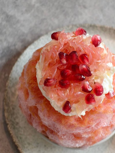 Blood Orange and Pomelo Kakigori