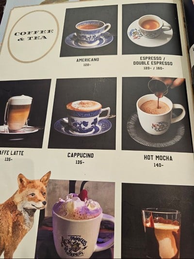 ป้ายราคาหรือสมุดเมนู