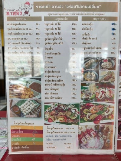 ป้ายราคาหรือสมุดเมนู