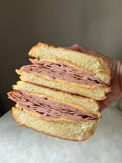 Fried Bologna sandwich