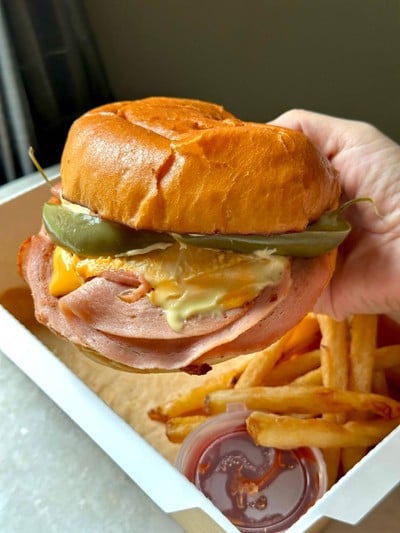 Fried Bologna sandwich