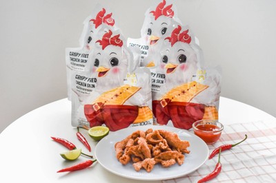 หนังไก่ทอดกรอบคุณฐา