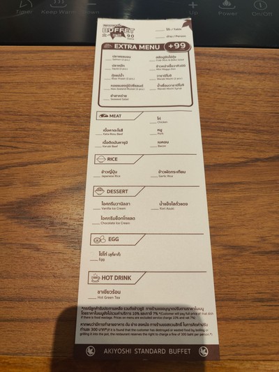 ป้ายราคาหรือสมุดเมนู