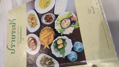 ป้ายราคาหรือสมุดเมนู