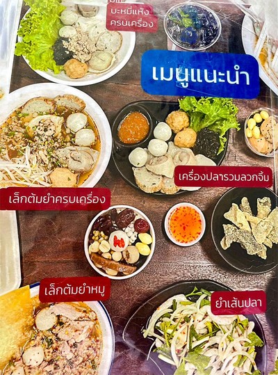 ป้ายราคาหรือสมุดเมนู