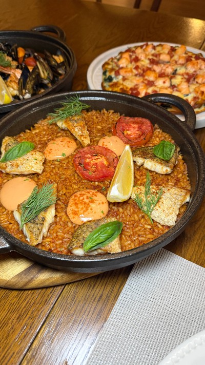 ข้าวอบสเปนปลากะพงย่าง