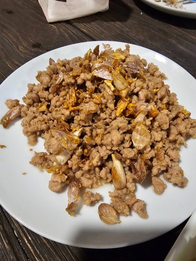 หมูสับทอดกระเทียม