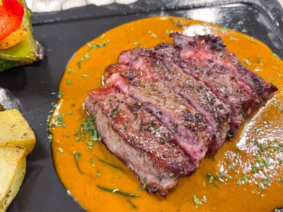 สเต็กเนื้อสันนอก เลี้ยงด้วยธัญพืช