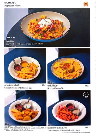 ป้ายราคาหรือสมุดเมนู