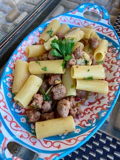 Spaghetti Italian Sausage aglio e olio