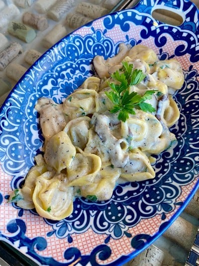 Tortellininpanna e fungi