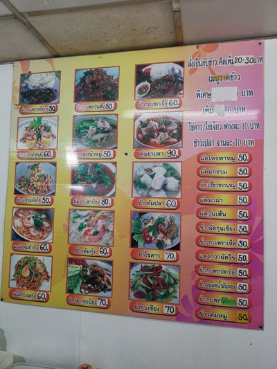 ป้ายราคาหรือสมุดเมนู