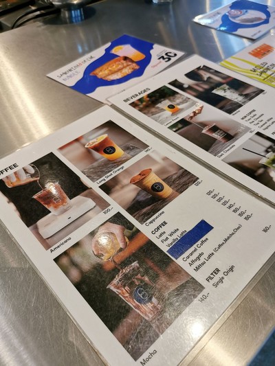 ป้ายราคาหรือสมุดเมนู