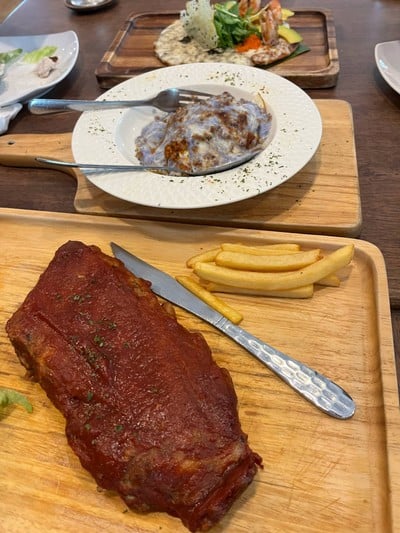 สเต็กบาร์บีคิวซี่โครงหมู