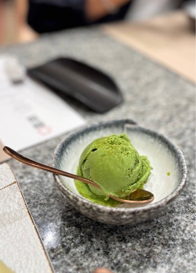 🍧 Matcha Ice Crème. (Price 70++ Baht.)