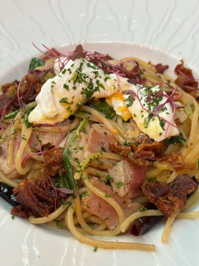 Bacon & Garlic Spaghetti