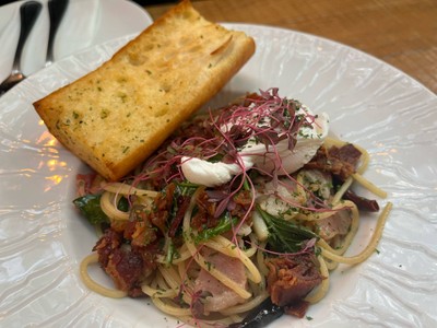 Bacon & Garlic Spaghetti