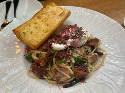 Bacon & Garlic Spaghetti