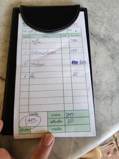 ป้ายราคาหรือสมุดเมนู