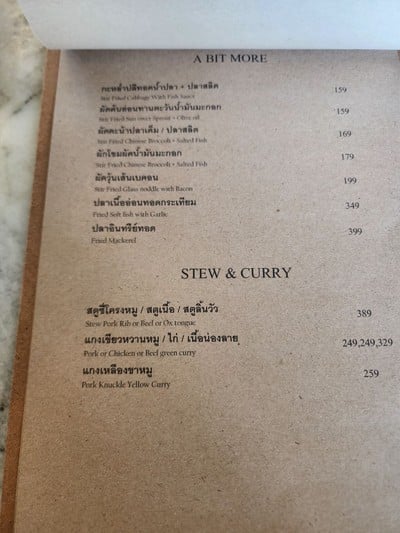 ป้ายราคาหรือสมุดเมนู