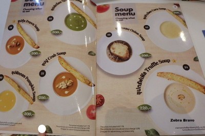 ป้ายราคาหรือสมุดเมนู