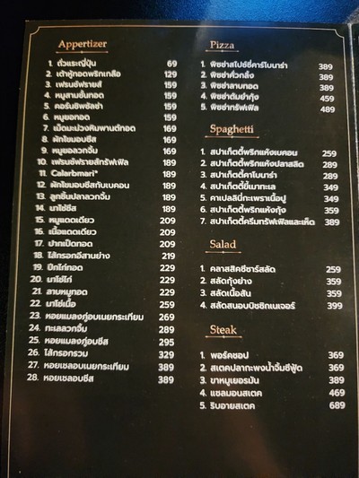 ป้ายราคาหรือสมุดเมนู