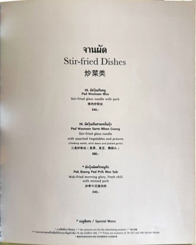 ป้ายราคาหรือสมุดเมนู