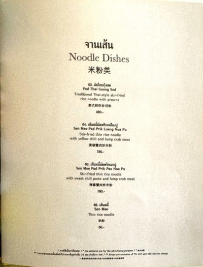 ป้ายราคาหรือสมุดเมนู
