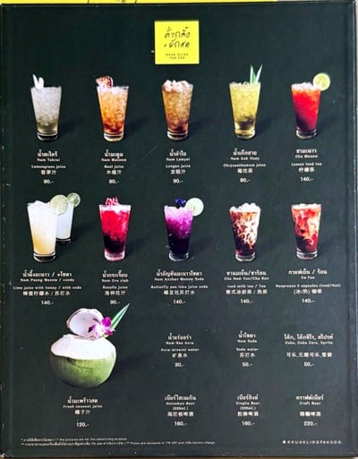 ป้ายราคาหรือสมุดเมนู