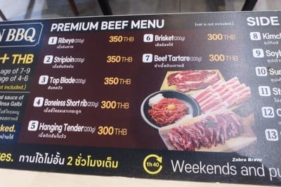 ป้ายราคาหรือสมุดเมนู