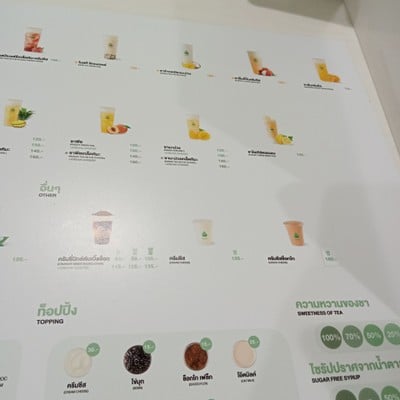 ป้ายราคาหรือสมุดเมนู