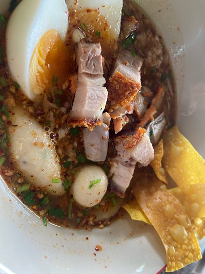 บะหมี่ต้มยำหมูมะนาว + ไข่ (พิเศษ)