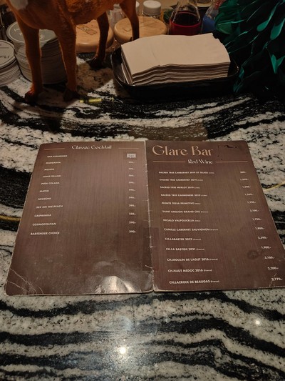 ป้ายราคาหรือสมุดเมนู