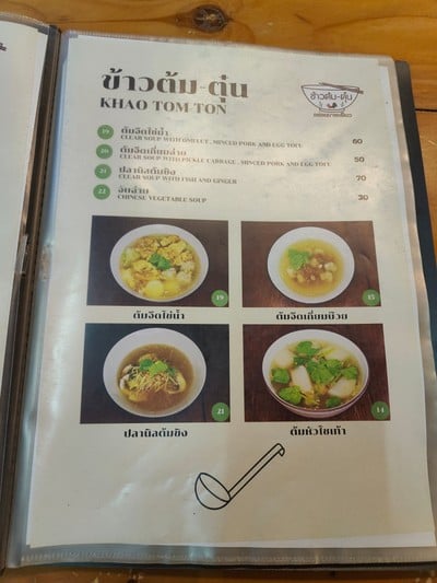 ป้ายราคาหรือสมุดเมนู