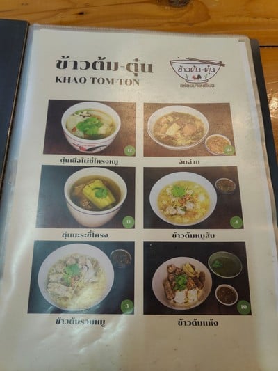 ป้ายราคาหรือสมุดเมนู